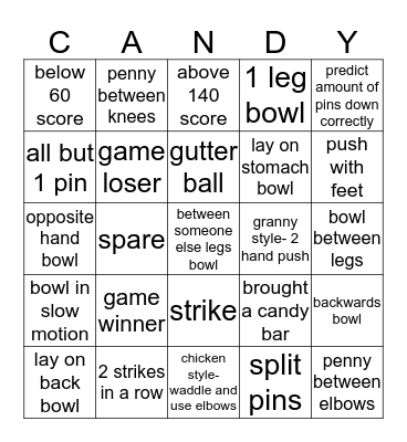 Bowling Bingo! Bingo Card