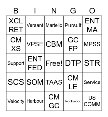 XDS BINGO! Bingo Card
