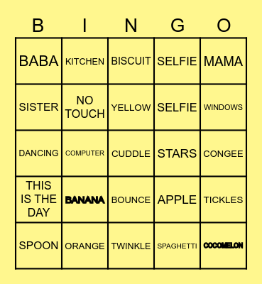 LANA'S WORLD Bingo Card