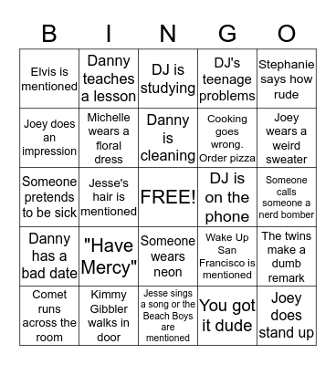 Full House Bingo! Bingo Card