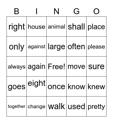 Fundations-unit 7 wk 1 Bingo Card