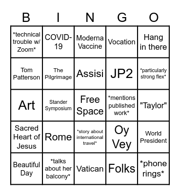 SAAZ Bingo 2.0 Bingo Card