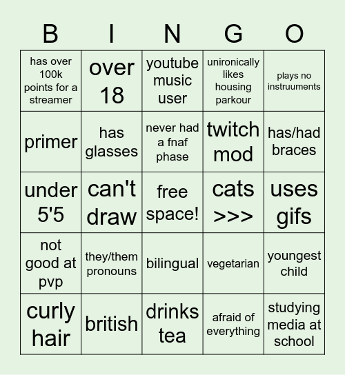 abbie culture Bingo Card