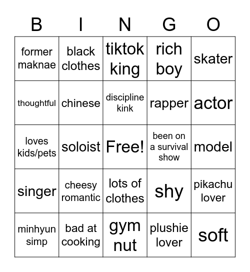 How Similar Are You To Jacob? Bingo Card