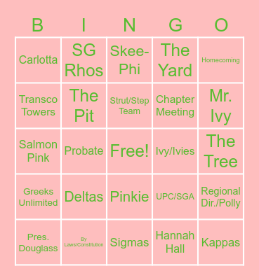 Spr. 97 24th AKAversary Bingo Card