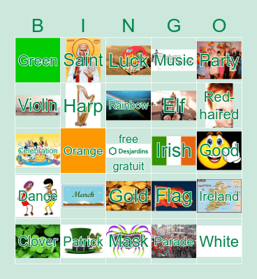 St. Patrick Bingo Card