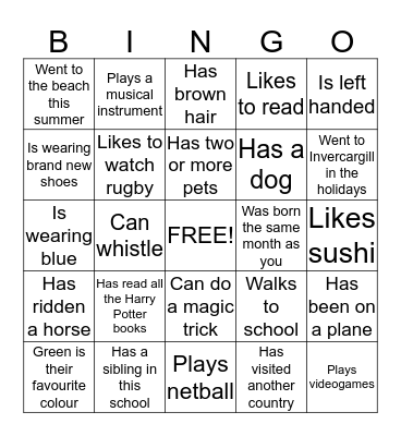 Room Three Bingo! Bingo Card