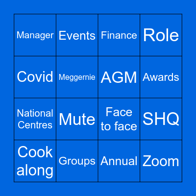 AGM BINGO! Bingo Card