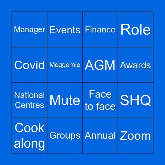 AGM BINGO! Bingo Card