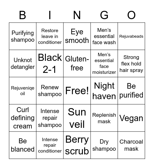 Monat products Bingo Card