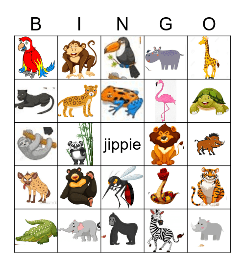 Jungle Party! Bingo Card