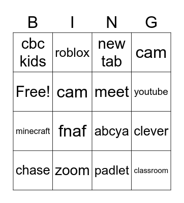 games tabs and app bingo Card