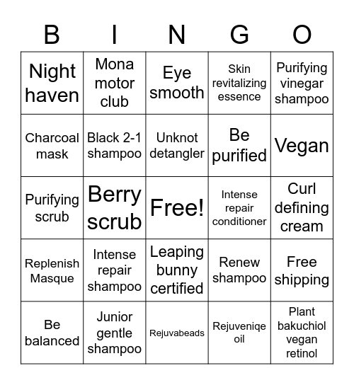 Monat Bingo Card