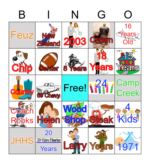 Dan's Birthday BINGO!! Bingo Card