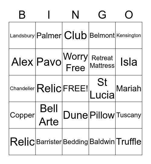 Bingo! Bingo Card