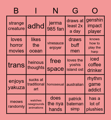 joel bingo joel bingo Card