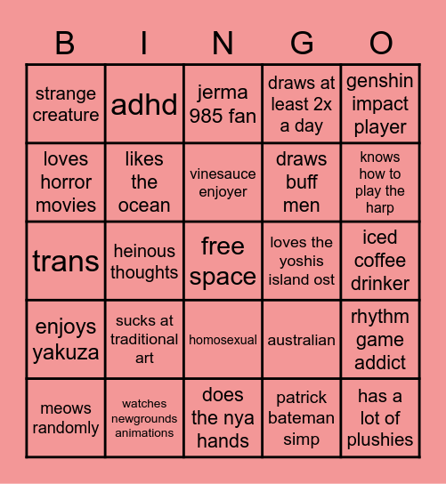 joel bingo joel bingo Card