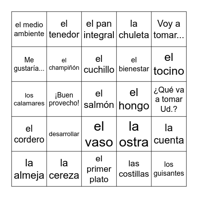 Chapter 7 Part 2 Bingo Card