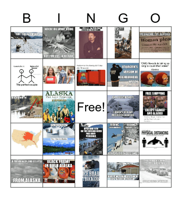 Aurora AK Meme Bingo Card
