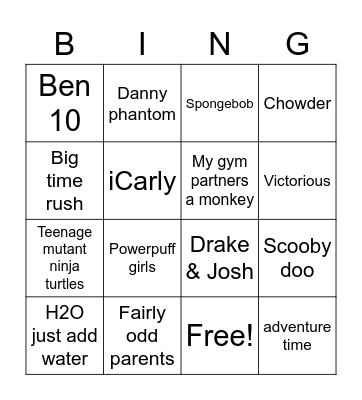 Tv shows Bingo Card