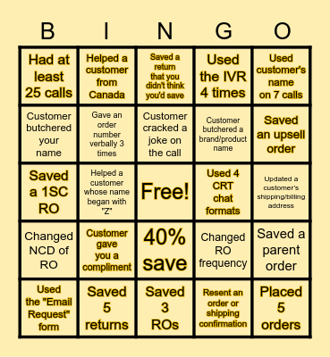 GCC Bingo Card