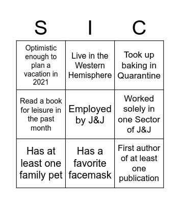 Something in Common Bingo Card