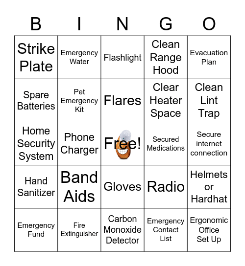 Home Safety Bingo! Bingo Card