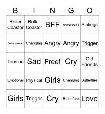 "The Chat" BINGO Card