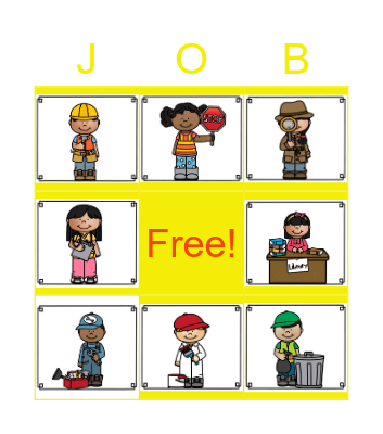 Community Helpers Bingo Card