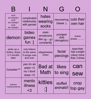 Tetri Bingo :3c Bingo Card