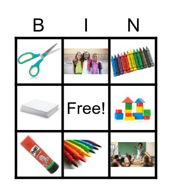 Classroom Objects Bingo Card