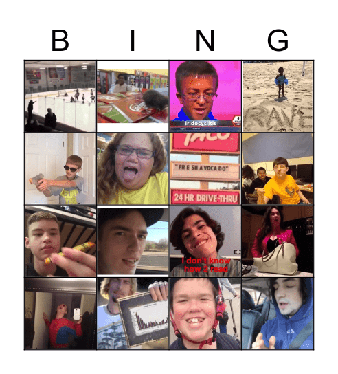 Vine Bingo Card