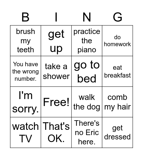 Base Camp 6 Bingo Card