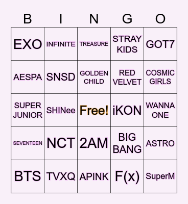 @CheKay_Erizen Bingo Card