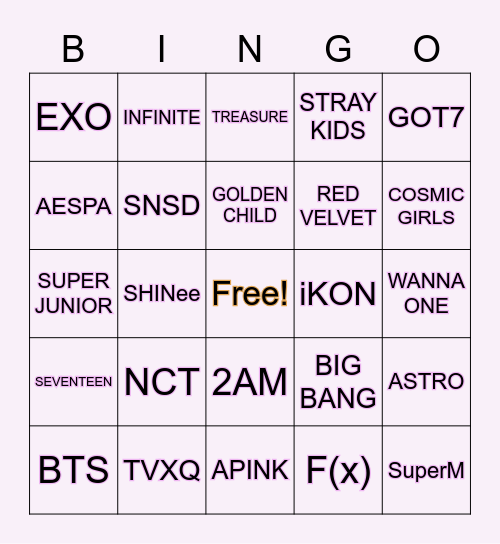 @CheKay_Erizen Bingo Card