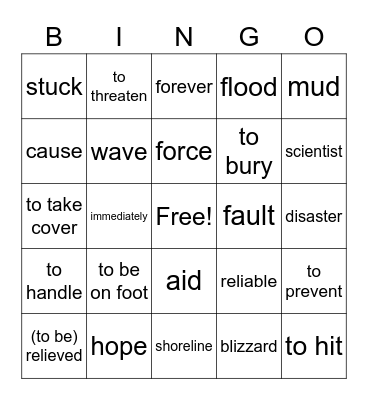 3kader unit 4 Bingo Card