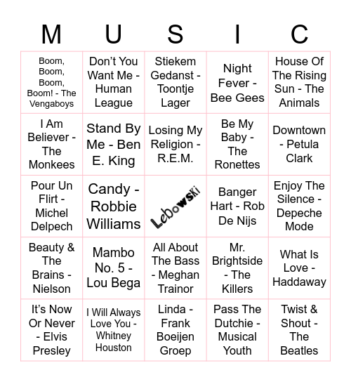 208 Bingo Card