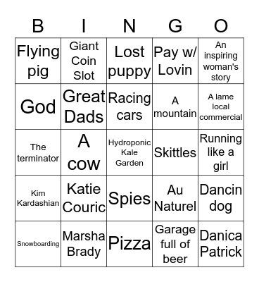 Super Bowl Bingo 2015! Bingo Card