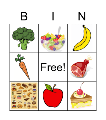 Bingo Food ! Bingo Card