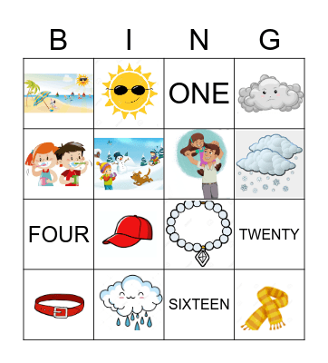 VOCABULARY BINGO Card