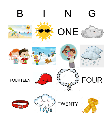 VOCABULARY BINGO Card