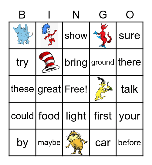 Book 4 Sight Words Bingo Card
