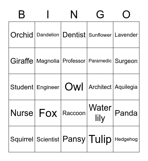 Chuwloona Bingo Card