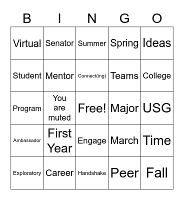 Ambassador Meeting Bingo Card