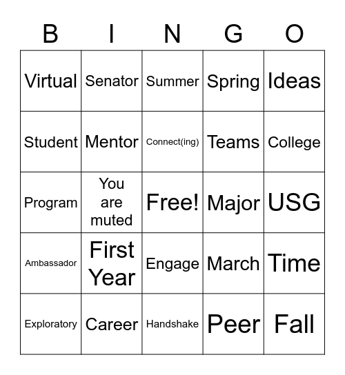 Ambassador Meeting Bingo Card