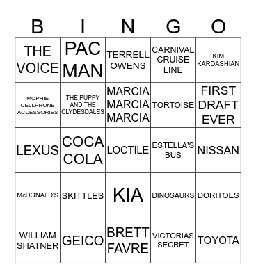 SUPERBOWL 2015 - GO HAWKS!! Bingo Card