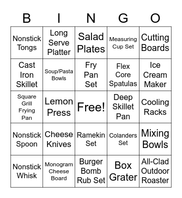 Sarah's Bridal Shower! Bingo Card