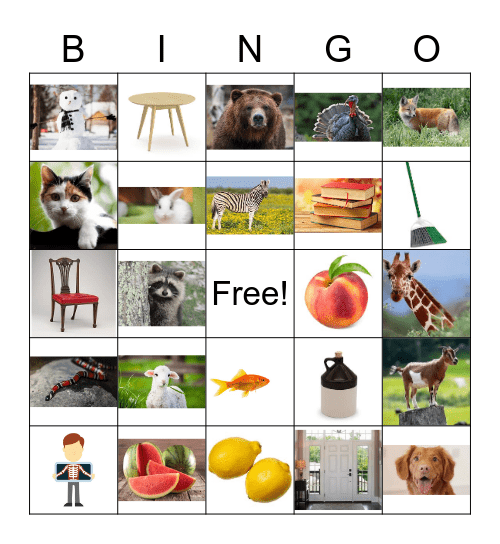 Sound Bingo Card