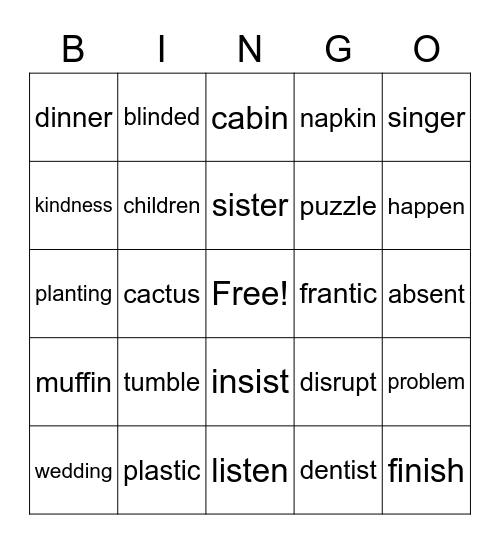 Bingo Card