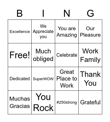 BINGO Card